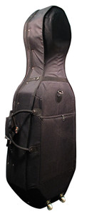 Hunter C-V6 Cello Fabric Light Wood Case with Wheels - 3/4 Size - 1