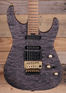 Jackson USA Signature Phil Collen PC1 Satin Stain Electric Guitar Satin Trans Black w/ Hardshell