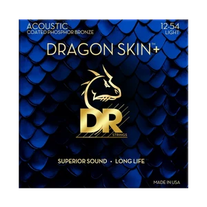 DR Strings Dragon Skin Acoustic Coated Phosphor Bronze 12-54