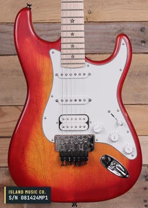 Palermo PG4 Star Electric Guitar, Aged Burst - actual guitar photo 1