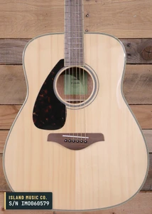 Yamaha FG820L Left-Handed Dreadnought Acoustic Guitar, Natural - actual guitar photo 1