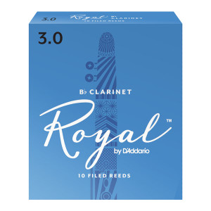 D'Addario Royal Size 3 Bb Clarinet Reeds - 10 Pack D'Addario Royal Size 3 Bb Clarinet Reeds - 10 Pack