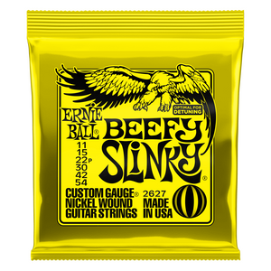 Ernie Ball Beefy Slinky Nickel Wound Electric Guitar Strings - 11-54 Gauge Ernie Ball Beefy Slinky Nickel Wound Electric Guitar Strings - 11-54 Gauge