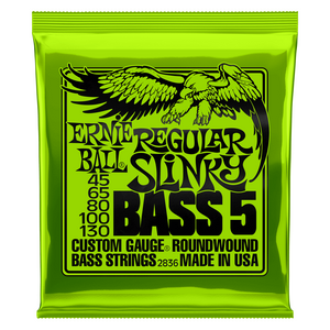 Ernie Ball Regular Slinky 5-String Nickel Wound Electric Bass Strings - 45-130 Gauge Ernie Ball Regular Slinky 5-String Nickel Wound Electric Bass Strings - 45-130 Gauge