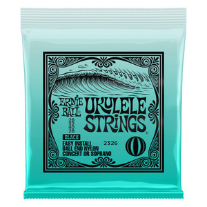 Ernie Ball Concert/Soprano Ukulele Ball End Nylon Strings Black Ernie Ball Concert/Soprano Ukulele Ball End Nylon Strings Black