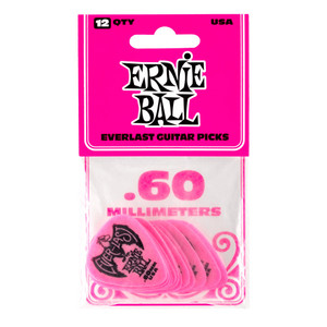 Ernie Ball .60mm Pink Everlast Picks 12-Pack