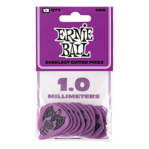 Ernie Ball 1.0mm Purple Everlast Picks 12-Pack Ernie Ball 1.0mm Purple Everlast Picks 12-Pack