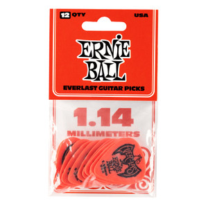 Ernie Ball 1.14mm Red Everlast Picks 12-Pack Ernie Ball 1.14mm Red Everlast Picks 12-Pack