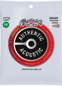 Martin MA530T Authentic Acoustic Lifespan 2.0 Phosphor Bronze Extra Light Martin MA530T Authentic Acoustic Lifespan 2.0 Phosphor Bronze Extra Light