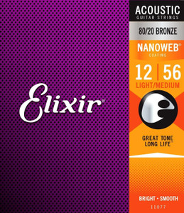 Elixir Acoustic 80/20 Light-Medium with NANOWEB Coating Elixir Acoustic 80/20 Light-Medium with NANOWEB Coating