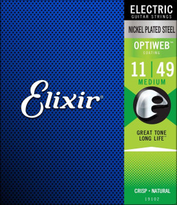 Elixir Electric Nickel Plated Steel Strings Medium with OPTIWEB Coating Elixir Electric Nickel Plated Steel Strings Medium with OPTIWEB Coating