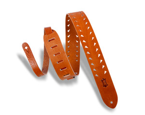 Levy's Classics Series Tan Tiger Tooth Punch Out Premier Guitar Strap Levy's Classics Series Tan Tiger Tooth Punch Out Premier Guitar Strap
