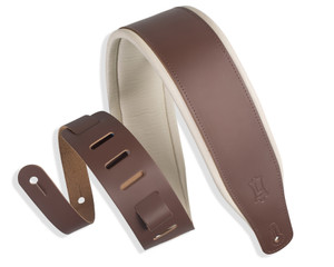 Levy's Classics Series Favorite Padded Two-Tone Leather Brown, Cream 3 Guitar Strap Levy's Classics Series Favorite Padded Two-Tone Leather Brown, Cream 3 Guitar Strap