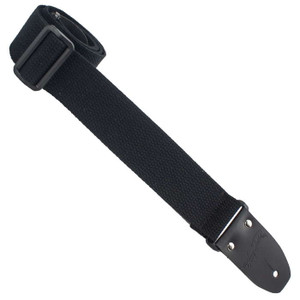 Henry Heller 2" Cotton With Deluxe Sewn Garment Leather Ends Black Henry Heller 2" Cotton With Deluxe Sewn Garment Leather Ends Black