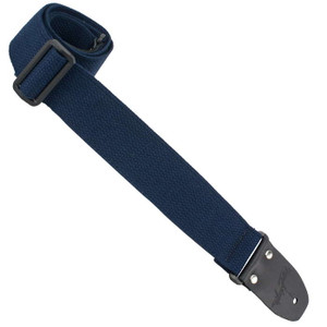 Henry Heller 2" Cotton With Deluxe Sewn Garment Leather Ends Navy Henry Heller 2" Cotton With Deluxe Sewn Garment Leather Ends Navy