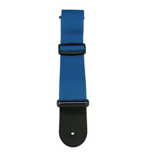 Henry Heller 2" Polypro Guitar Strap w/tri Glide & Leather Ends Blue