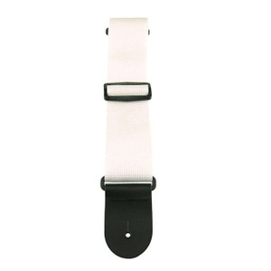Henry Heller 2" Polypro Guitar Strap w/tri Glide & Leather Ends White Henry Heller 2" Polypro Guitar Strap w/tri Glide & Leather Ends White