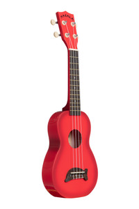 Kala Makala Soprano Ukulele with Dolphin Bridge, Red Burst Kala Makala Soprano Ukulele with Dolphin Bridge, Red Burst