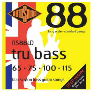 Rotosound RS88LD Black Nylon Flatwound Bass Guitar Strings