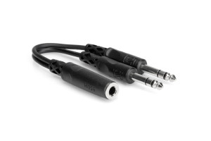 Hosa YPP-308 Y Cable - 1/4" TRSF to Dual 1/4" TRS Hosa YPP-308 Y Cable - 1/4" TRSF to Dual 1/4" TRS