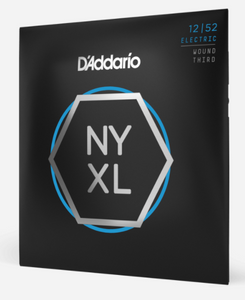 D'Addario NYXL1252W NYXL Nickel Wound Electric Guitar Strings - Light Wound 3rd, 12-52
