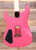 FU Pro Guitar Britt Lightning Signature Electric Guitar Hot Pink With White Leopard w/ Gigbag