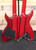 B.C. Rich "B" Legacy Double Neck Electric Guitar Trans Red w/ Case