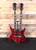 B.C. Rich "B" Legacy Double Neck Electric Guitar Trans Red w/ Case