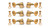 Taylor Gotoh 21:1 6-String Guitar Tuning Machines - Antique Gold (121AG)