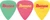 Ibanez Steve Vai Signature Model Picks, Teardrop Shape, 1.0mm Polyacetal, Green/Pink/Yellow 3-Pack assortment - 3