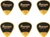 Ibanez Grip Wizard Series Sand Grip Picks, Short Teardrop Shape, 1.0mm Polyacetal, 6-Pack - Yellow - 4