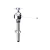 Yamaha CL-940BW Tom Ball Clamp with Long Hex Rod and Short Pipe - 1