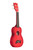 Kala Makala Soprano Ukulele with Dolphin Bridge, Red Burst Kala Makala Soprano Ukulele with Dolphin Bridge, Red Burst