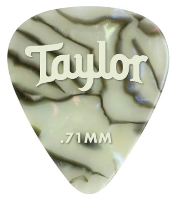 Taylor 80735 Celluloid 351 .71mm Picks 12 Pack - Abalone