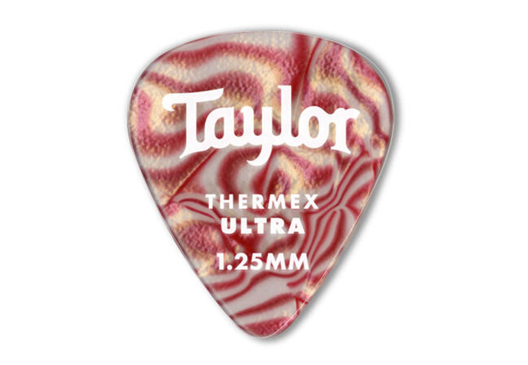 Taylor 70711 Premium Darktone 351 Thermex Ultra Guitar Picks - Ruby Swirl 6 Pack