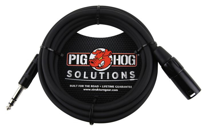 Pig Hog 10ft TRS(M)-XLR(M) Balanced Cable