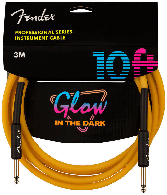 Fender 10' Professional Glow in the Dark Cable Orange