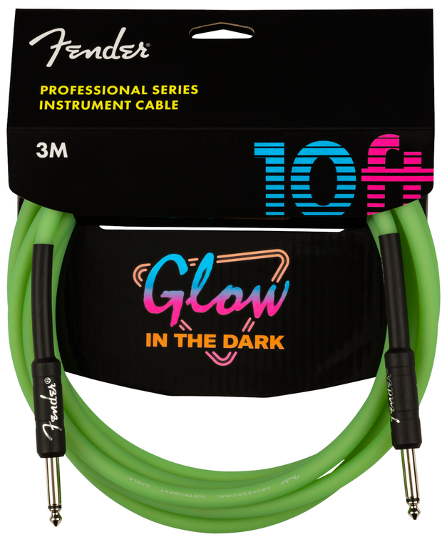 Fender 10' Professional Glow in the Dark Cable Green