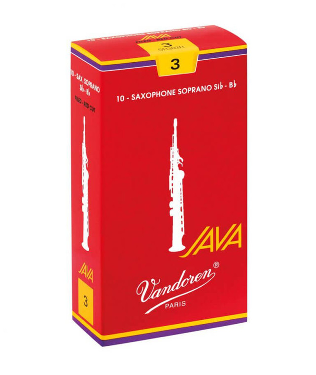 Vandoren Java Soprano Saxophone Reeds Strength 3 - 10 Pack