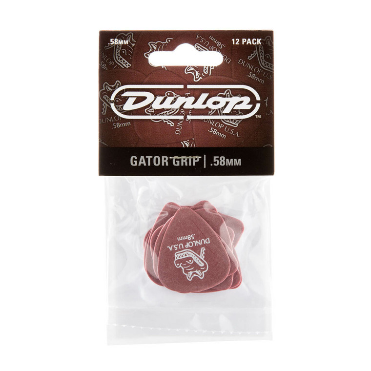 Dunlop Gator Grip Guitar Picks .58mm - 12 Pack