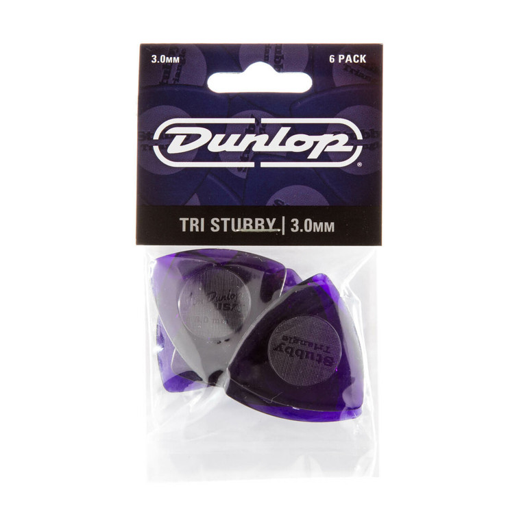 Dunlop Tri Stubby Guitar Picks 3.0mm - 6 Pack