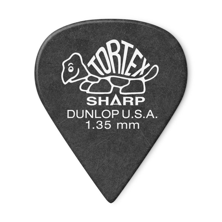 Dunlop Tortex Sharp Guitar Picks 1.35mm - 12 Pack