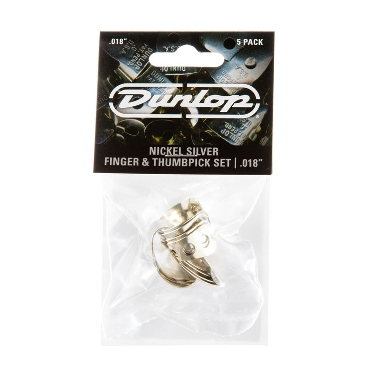 Dunlop Nickel Silver Fingerpicks .018" 5 Pack