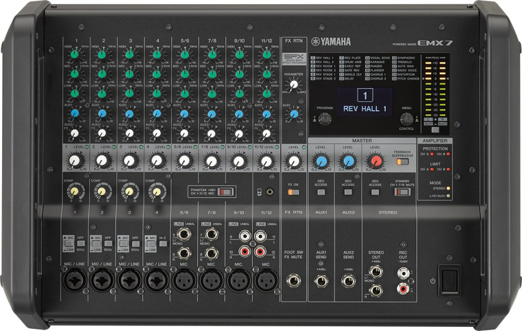 Yamaha EMX7 12 Channel Dual 710W Powered Mixer