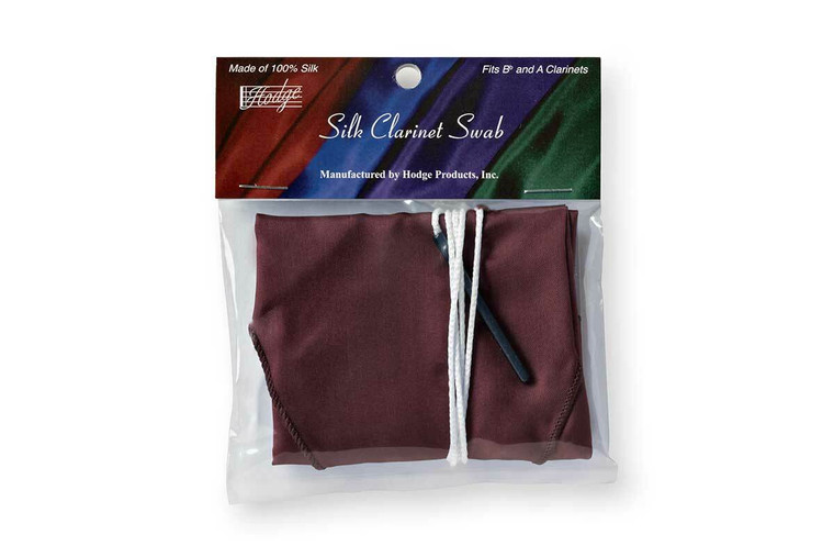 Hodge Silk Bb and A Clarinet Swab - Burgundy