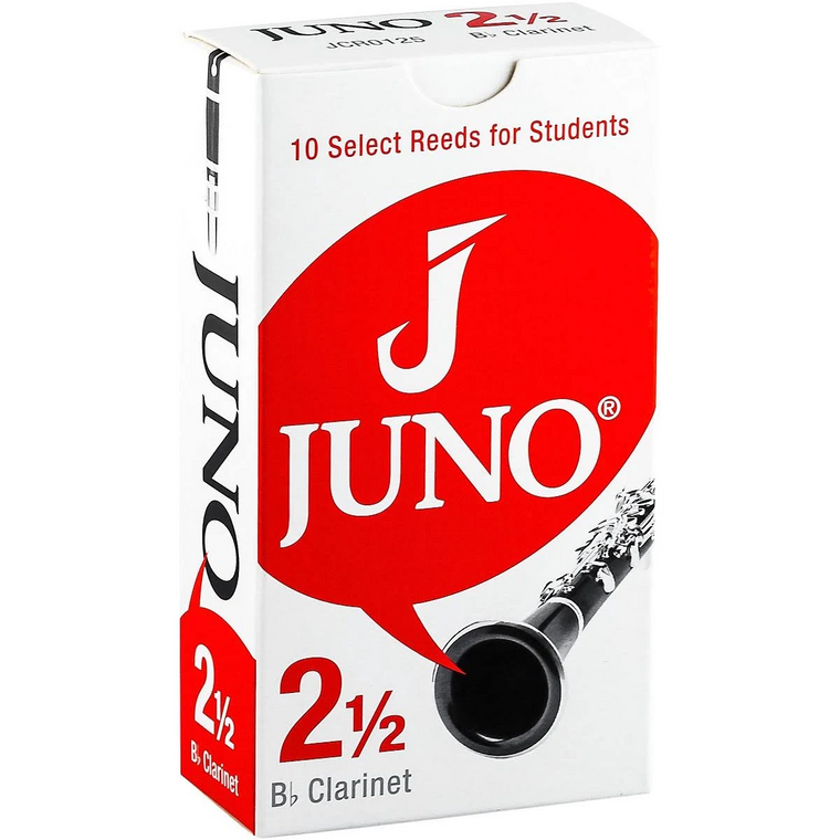 Juno Bb Clarinet Reeds, 2 1/2 Strength - 10 Pack