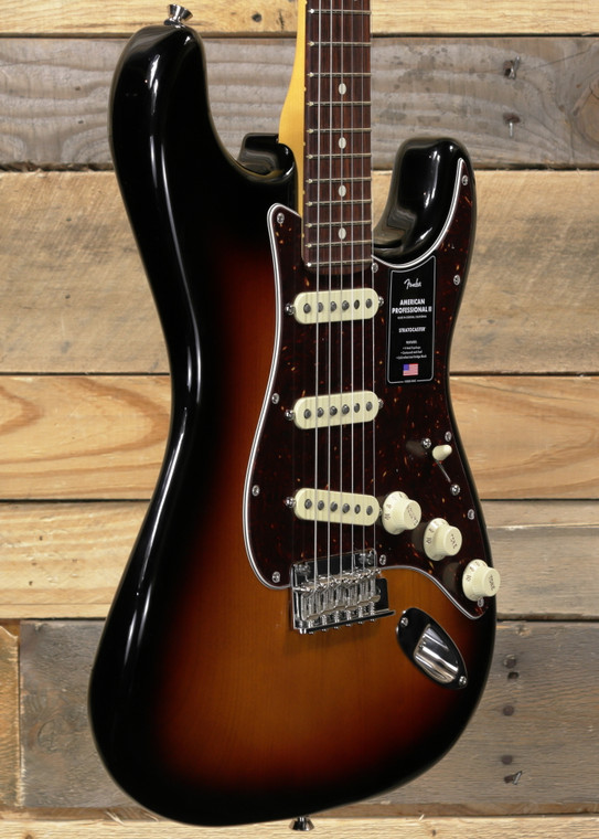 Fender  American Professional II Stratocaster Electric Guitar 3-Color Sunburst w/ Case & Rosewood Fretboard