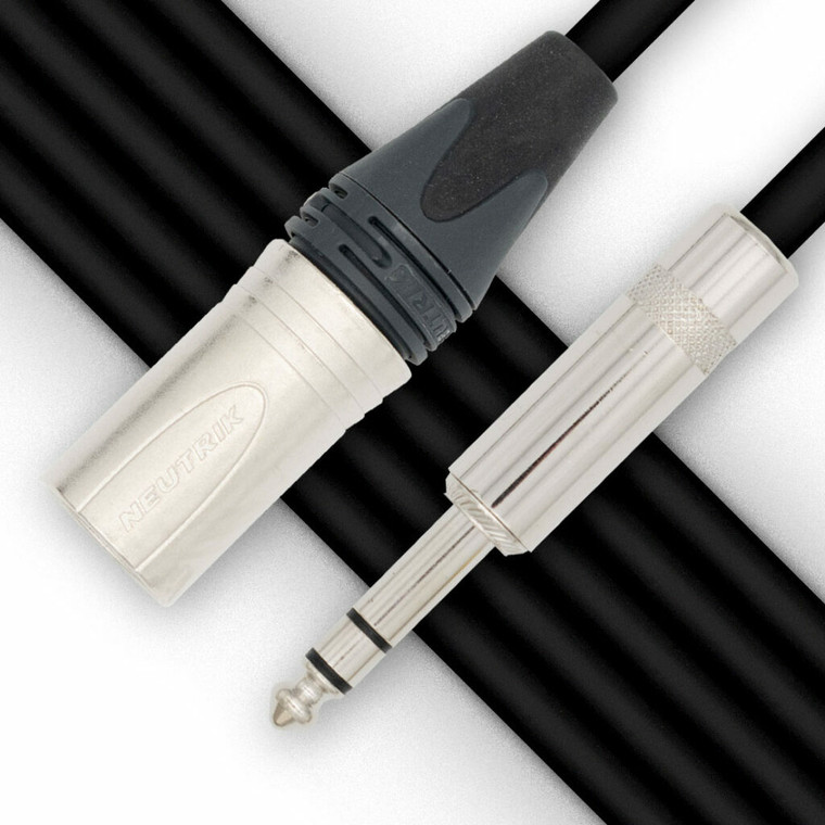 Island Music 15ft 1/4" TRS - XLR (M) Microphone Cable