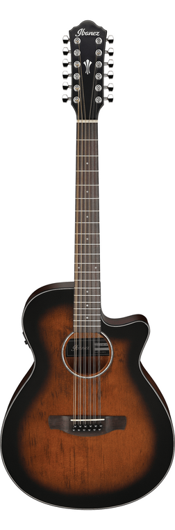 Ibanez AEG5012 12-String Acoustic/Electric Guitar Dark Violin Sunburst