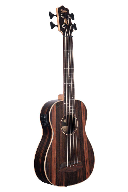 Kala Striped Ebony Acoustic-Electric U•Bass w/ Round Wounds & Gigbag